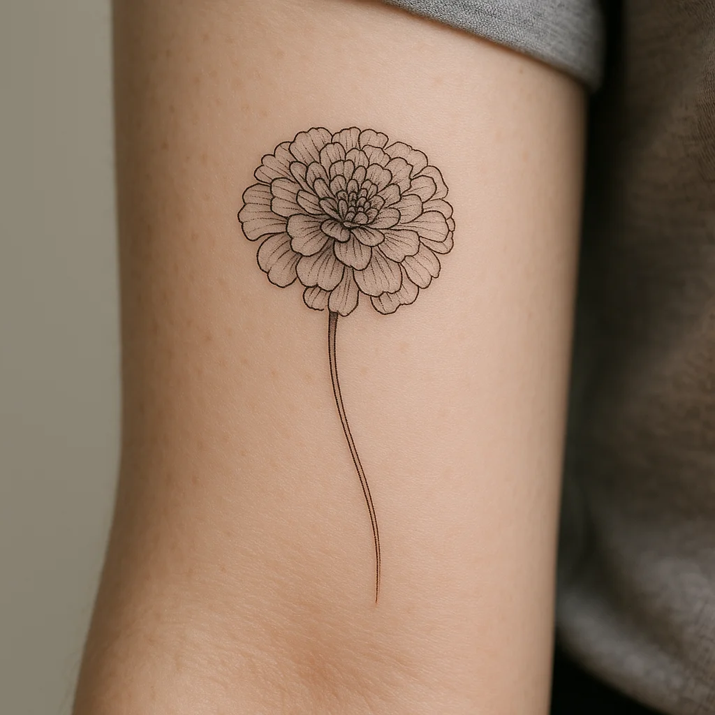 Marigold Tattoos: 26 October Birth Flower Ideas