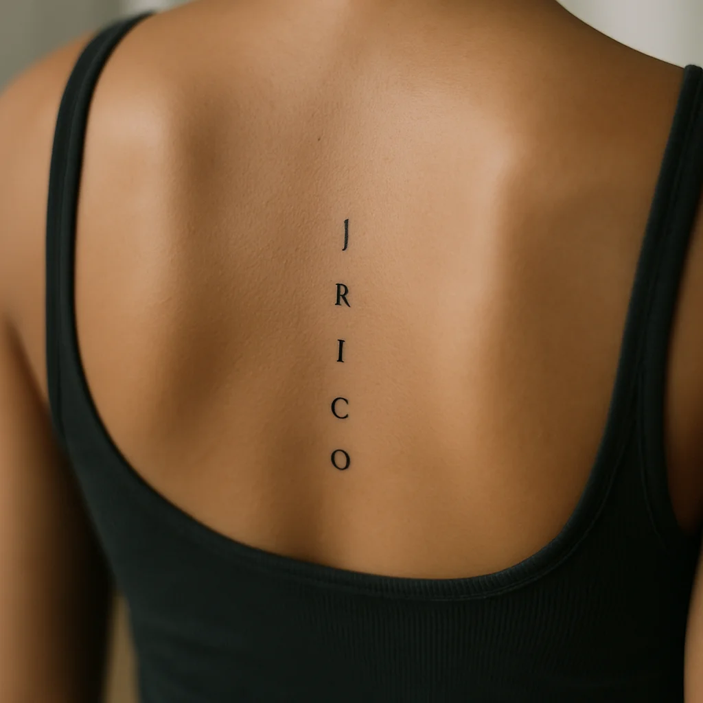 Three children's names in small caps running vertically down the spine