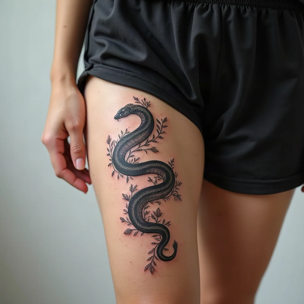 26 Inner Thigh Tattoos, From Crease to Knee