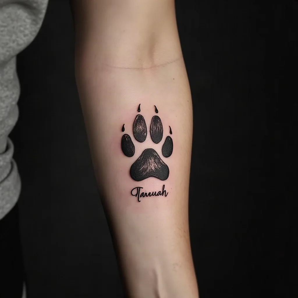 Paw Print Memorial Tattoos: 27 Ways to Carry a Pet