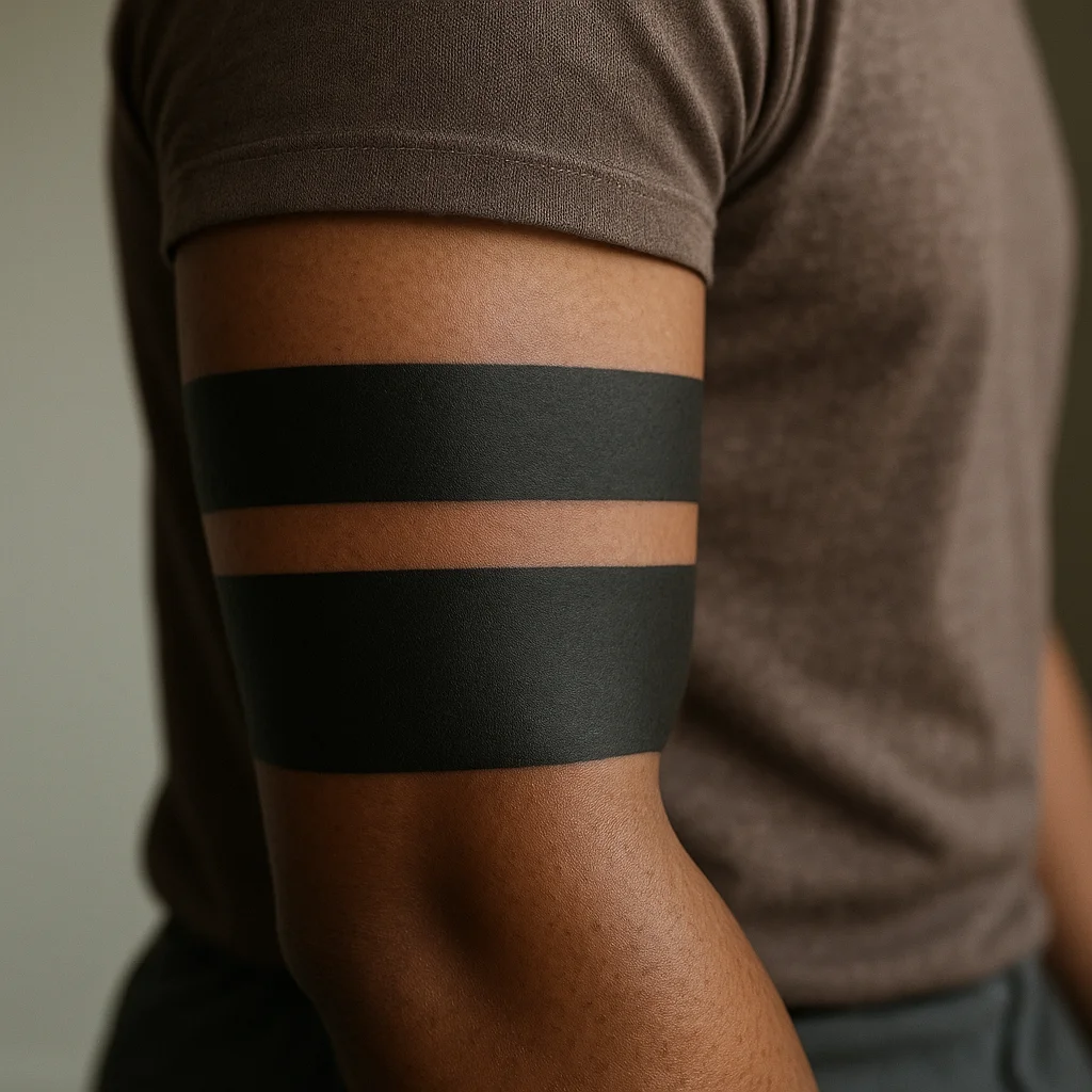 30 Bicep Armband Tattoos, Thin Line to Solid Black